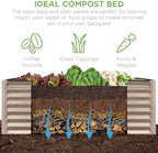 Best Choice Products 8x4x2ft Outdoor Metal Raised Garden Bed, Deep Root Planter Box for Vegetables, Herbs & Flowers, 478-Gallon Capacity, 100% Non Toxic Materials - Taupe - Image 4