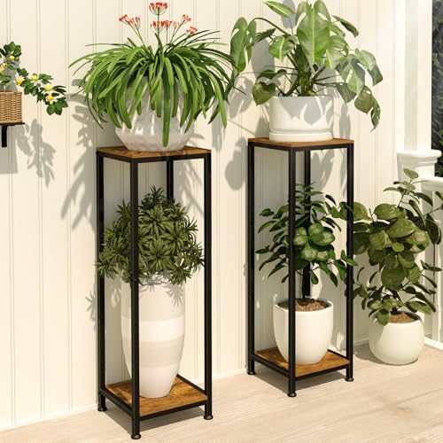 Lilybud--lily Plant Stand Indoor, 41'' Extra Tall Wood Plant Stands Heavy Duty Pedestal Stand for Indoor Outdoor, Modern Corner Flower Stand for Patio, Living Room, Balcony - Image 2