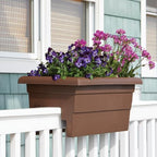 Root & Vessel Countryside Railing Planter Box, 24 Inch, Brown - Image 2