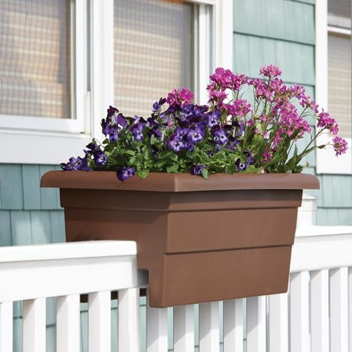 Root & Vessel Countryside Railing Planter Box, 24 Inch, Brown - Image 2