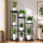 Metal Heavy Duty Plant Stand Indoor Outdoor,7-Tier Tall Plant Stands Holder,Wrought Iron Plant Shelves for Multi Large Pots,Black Tiered Flower Display Riser for Living Room,Patio,Balcony - Image 3