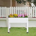PROXRACER Raised Garden Bed with Detachable Legs Elevated Metal Planter Box for Growing Fresh Herbs Vegetables Flowers Succulents&Other Plants for Outdoor Backyard Patio Deck Balcony White S - Image 5