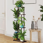 LINZINAR 6 Tier Plant Stand Indoor Outdoor Metal Flower Pot Display Shelf - Image 6