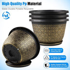 Nooulap 8 Inch Plant Pots, 4 Pack Flower Pot Outdoor - Image 4