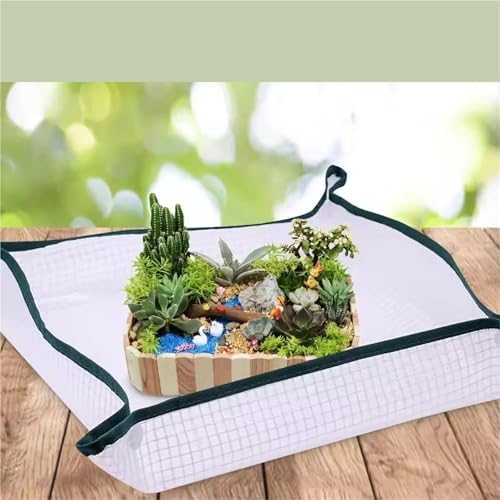 2 PCS Plant Repotting Square Mat Waterproof Transplanting Bonsai Mud Prevention for Patio - Image 5