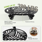 3 Packs Large Metal Plant Caddy with Wheels 12/13/13.6 inches Heavy-Duty Iron Rolling Plant Stand with Casters Indoor Outdoor Wheeled Plant Roller Base Pot Movers Plant Dolly Coaster Trolley Black - Image 6