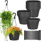 Roshtia 20 Pcs 10 Inch Hanging Baskets for Plants, Black by Roshtia