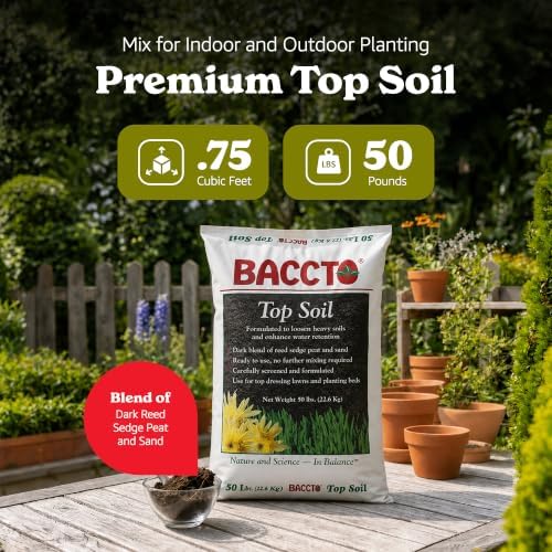 Michigan Peat Baccto Topsoil with Reed Sedge, Peat & Sand, 50 lb, 6-Pack - Image 2