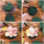 Threlaco 6 Sets Round Floral Foam with Clear Plastic Saucers, 7.5 Inches - Image 3