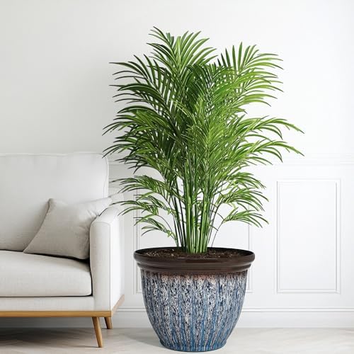 15" Large Flower Pots, 2-Pack Big Plastic Planters for Outdoor Plants - Image 4