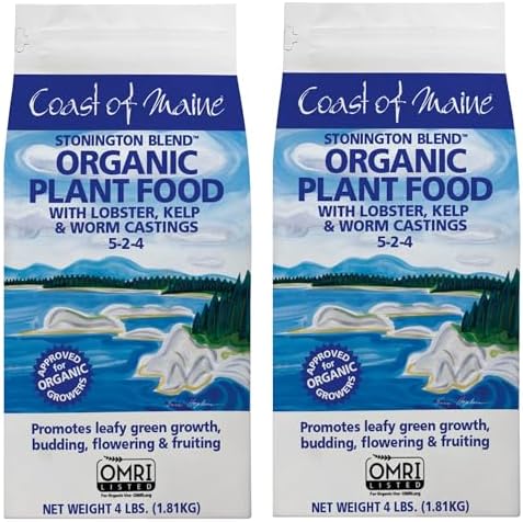 Coast of Maine (4lb) Stonington Blend Organic Plant Food with Lobster, Kelp and Worm Castings - OMRI Listed by CoastofMaine