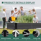 Land Guard 6x3x3ft Rectangular Galvanized Raised Garden Beds, Large-Capacity Metal Planter Box Outdoor, Durable Deep Raised Garden Bed 3ft Tall, Raised Beds for Gardening Vegetables, Dark Grey - Image 7
