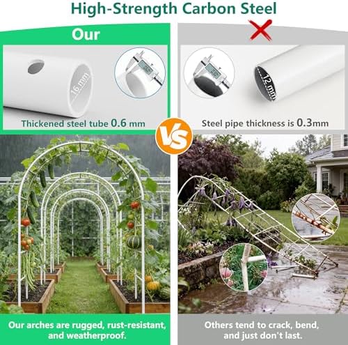 Thickened Rustproof Garden Arch Metal Trellis for Climbing Plants - Image 4