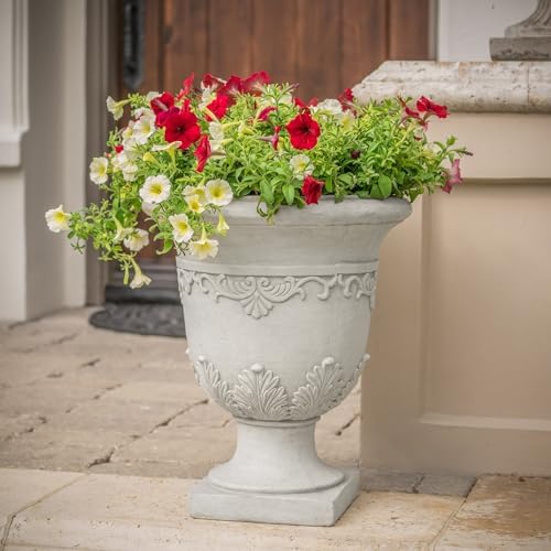 Merax Moroccan Urn Planter, 20-inch Handmade Indoor Outdoor Plant Pot for Garden, Patio, and Living Room, Classic Large Decorative Flower Pot - Image 5