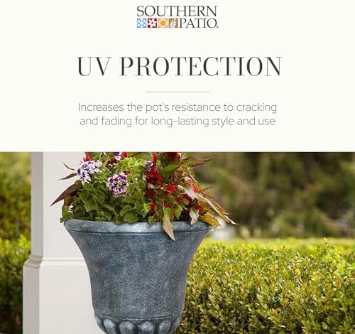 Southern Patio Winston Resin Urn Planter, Weathered Black, 21 in, 2-Pack - Image 4