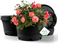 KPUVX 5 Packs 13 inch Plant Pot with Saucer,Outdoor Flower Pots by KPUVX