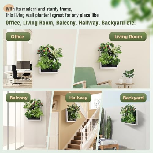 Wall Mounted Planter, Vertical Garden with 4 Grow Pots - Image 4