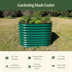 32" Extra Tall Raised Garden Bed Kits, 3.5 x 3.5 x 2.7ft Raised Planter Box Outdoor, 2 x 5 x 2.7ft Deep Root 4 in 1 Modular Metal Raised Beds for Gardening Vegetables Flowers Fruits - Terra Cotta - Image 2