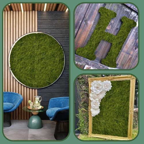 ACRYCS Fake Moss Rug Dark Green 39" x 79" Faux Moss for Table Runner Decorating Artificial Grass for Indoor Plants Wall Crafts DIY Table Centerpieces Fairy Woodland Garden Floral Wedding 100x200cm - Image 4