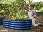 Plant & Plot Galvanized Raised Garden Beds Outdoor // 4×2×1 ft (2-Pack) Planter Raised Beds for Gardening, Vegetables, Flowers // Large Metal Garden Box // Patented Tool-Free Design (Navy) - Image 4