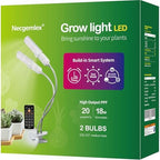 Smart Clip Grow Lights for Indoor Plants, Programmable Timer and Dim by NecgemlexGrowLight