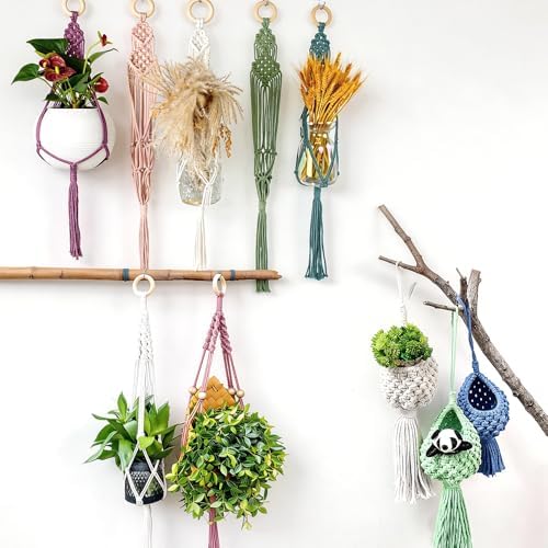 BUFANTL Macrame Kit for Beginners, 4‑in‑1 Plant Hanger DIY Craft Kit - Image 4