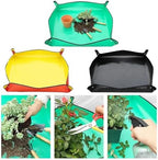 Repotting Mat 1Pc Home Gardening Supplies Planting Mat Potting Pad Foldable Garden Plant Flower Pot Reusable Transplanting Waterproof Mats(Green 75 X 75CM) - Image 3