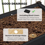 Outsunny Raised Garden Bed with Storage Shelf 47 x 22 x 31.5in, Black - Image 4