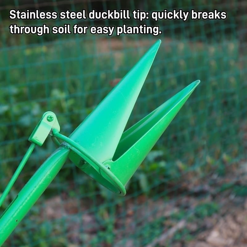 Plant Transplanter Tool, Hand Transplanter Dibber for Seedling Transfer, Bulb Planter, Root Ball & Nursery/Greenhouse Use - Image 3