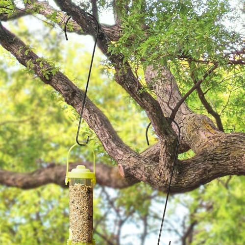 8 Pack 24 Inch Large Tree Branch Hooks Long S Hooks for Hanging Plants, Bird Feeder Hook for Tree, Metal Garden Hooks for Hanging Baskets, Plants, Lanterns Outdoor and Indoor Uses (Black) - Image 4