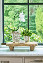 Unique Planters, Enamel Square Cachepot Indoor Plants, 4 in - Image 2