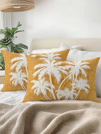 Throw Pillow 12x20 Inch, Tropical Palm Tree Waterproof Outdoor Pillow Covers for Patio with Insert, Vintage Orange Exotic Botanical Plants Decorative Pillowcase Cushion for Couch, Sofa, Bed, Garden - Image 3