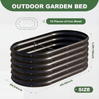 AHEONLAR 3 Pack 4×2×1.5ft Galvanized Raised Garden Bed Outdoor, Sturdy Planter Boxes for Vegetables, Fruits, Flowers and Plants, Easy Assembly, Black - Image 3