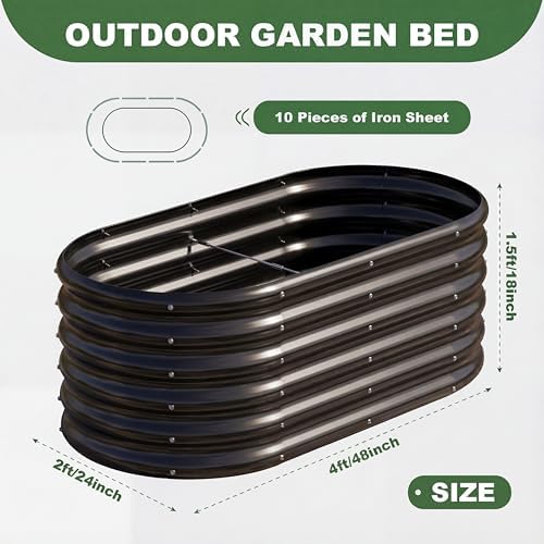 AHEONLAR 3 Pack 4×2×1.5ft Galvanized Raised Garden Bed Outdoor, Sturdy Planter Boxes for Vegetables, Fruits, Flowers and Plants, Easy Assembly, Black - Image 3
