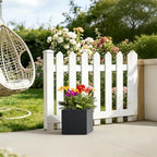 Kante Accent Square Black Concrete Planter 12" W, Outdoor - Image 5