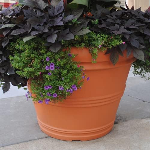 Tusco Products Rolled Rim Garden Planter, 42-Inch, Terra Cotta - Image 4