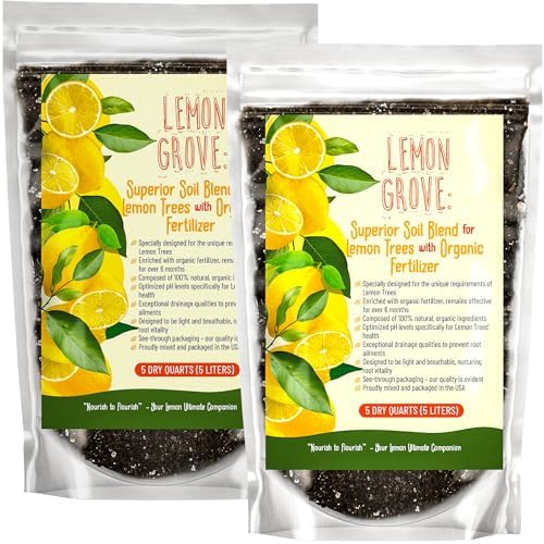 GARDENWISE Organic Lemon Tree Soil – Citrus Potting Mix with Organic Fertilizer – Ideal for Potted Lemon Trees, Meyer Lemons & Citrus Plants – Chunky, Indoor & Outdoor (10 QUARTS) by GARDENWISE