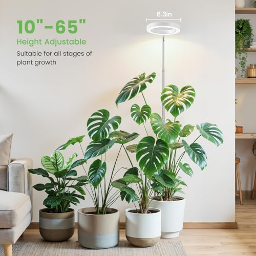 Aokrean 6.3in Grow Light,Full Spectrum Halo Plant Lights for Indoor Growing - Image 4