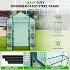 Yesker Greenhouse 57"x29"x77" Walk in Green House - Large Outdoor/Indoor Greenhouses with 4 Shelves Waterproof PE Cover & Windows, Portable Greenhouse Kit for Winter Backyard Gardening Patio, Green - Image 6