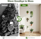 7-Layer Tension Pole Plant Stand Indoor Decorative Display Rack Stands for Flower Pots Floor to Ceiling Adjustable Hanging Corner Shelf - Image 7