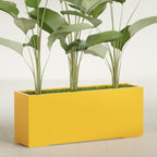 Greenline Leo Tall Rectangular Fiberglass Planter, Outdoor Planter Box - Image 2