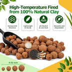 Riare 14LB Organic Leca Clay Pebbles for Plants, 4-16mm Drainage Leca Balls - Image 2