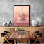 Teapot Still Life Wall Art, Black Framed Modern Impressionist Print - Image 7