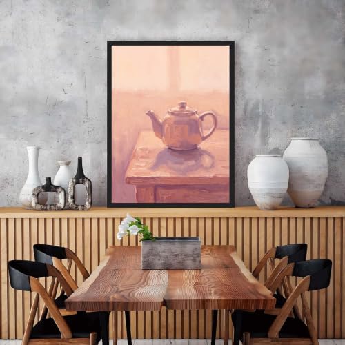 Teapot Still Life Wall Art, Black Framed Modern Impressionist Print - Image 7