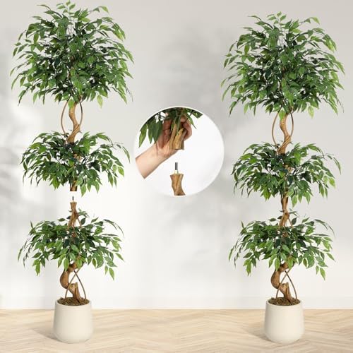 Artificial Plants Indoor,6FT Tall Faux Olive Tree with Includes Black Tall Planter,Indoor Artificial Plant for Home Office Living Room Decor. - Image 3