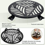 3 Packs Metal Plant Caddy with Wheels 15 inches Heavy-Duty Iron Rolling Plant Stand with Casters Indoor Outdoor Wheeled Plant Roller Base Pot Movers Plant Dolly Coaster Trolley Black - Image 5