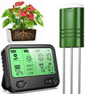 4-in-1 Soil Moisture Meter for Plants ,Soil Temperature /Moisture /Sunlight Time, Large Screen, Garden Soil Tester for Lawn, Farm, Houseplants，Wireless Indoor/Outdoor Plant Water Meter (Dark Black) by EDGEVEIL