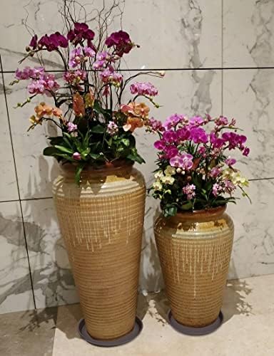 4 Pack of 16 17 inch Plant Saucer (15 inch Base), 2.3" Depth, Heavy Duty Deep Plant Trays for Planter Pots, Bird Bath Bowls, Plastic Plant Saucers for Indoors (17", Dark Brown) - Image 6