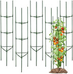 TCBWFY 6-Pack 63-Inch Adjustable Tomato Cages, Heavy-Duty Metal Plant Support Trellis for Garden and Pots, DIY Tomato Stakes, Height Adjustable 16 to 378 Inches by TCBWFY