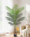Yastouay 5.2 FT Artificial Plants Indoor, Tall Plant Palm Tree with Weighted Planter, Tropical Fake Tree with Realistic Leaves & Trunks for Home Office Living Room Bedroom Indoor Outdoor Decor by Yastouay